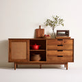 Credenza contenitore in legno, colore legno naturale