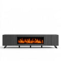 Credenza moderna dalle linee essenziali, colore grigio scuro